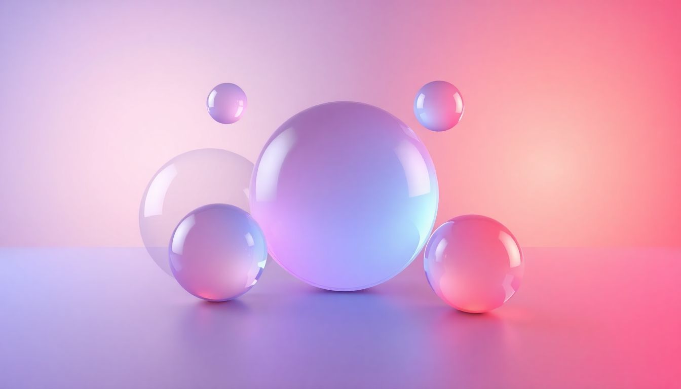 Gradient Abstract 3d Spheres Decorati...