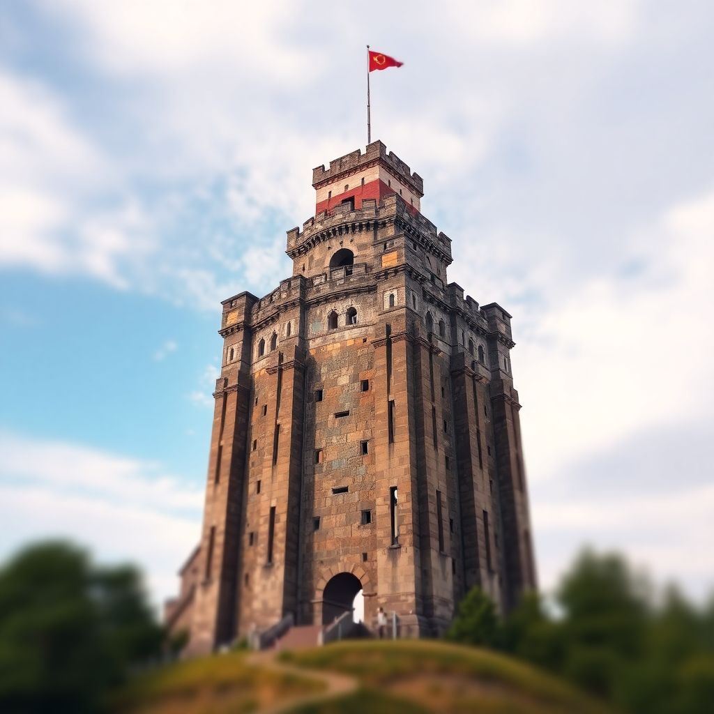 Create an image of a tall, gigantic f...
